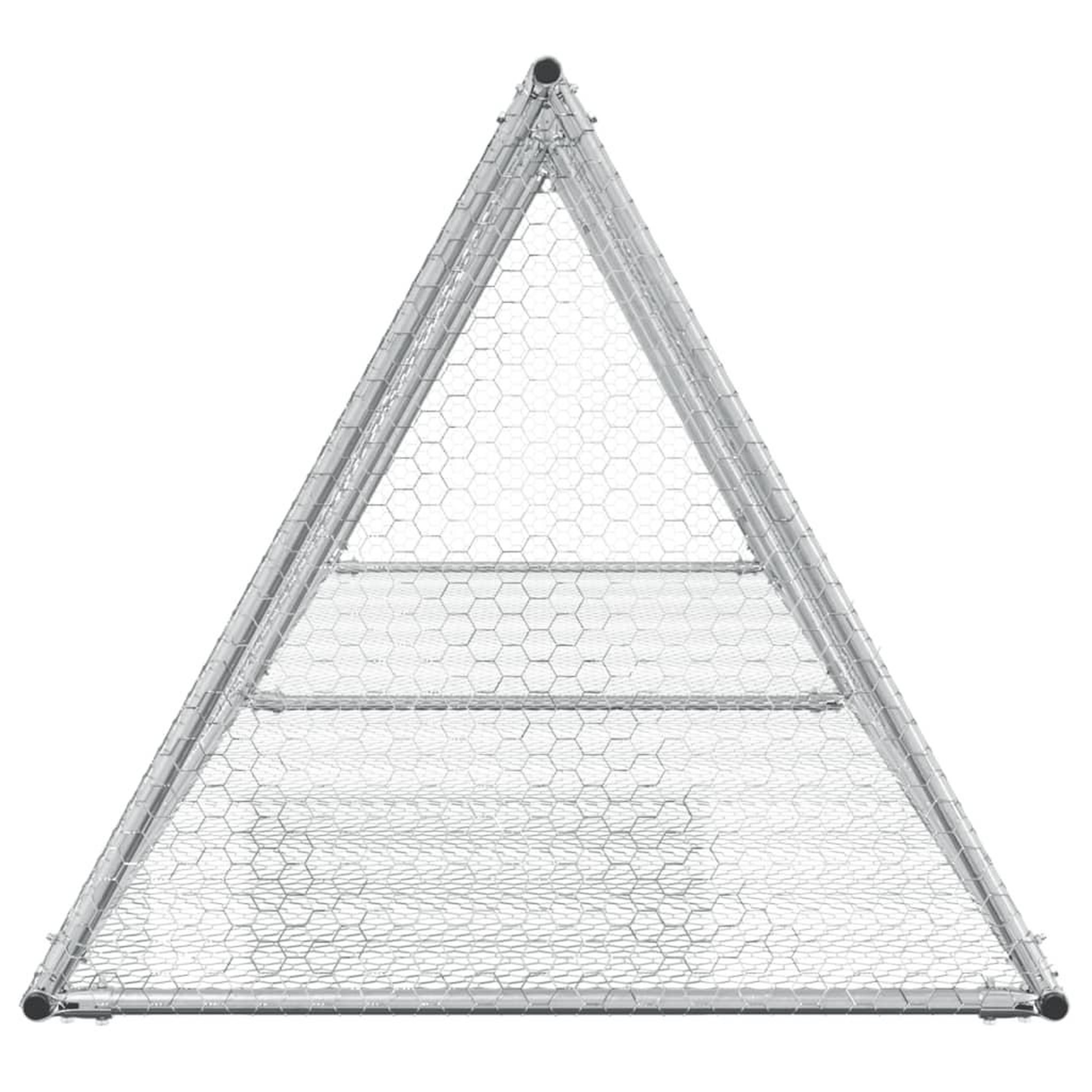 Voir la diapositive 5 : VIDAXL Clapier argente 400x105x91 cm acier galvanise