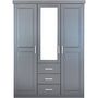 Voir la diapositive 1 : Armoire en  pin massif  3 tiroirs 3 portes +  miroir L140cm  GERALD