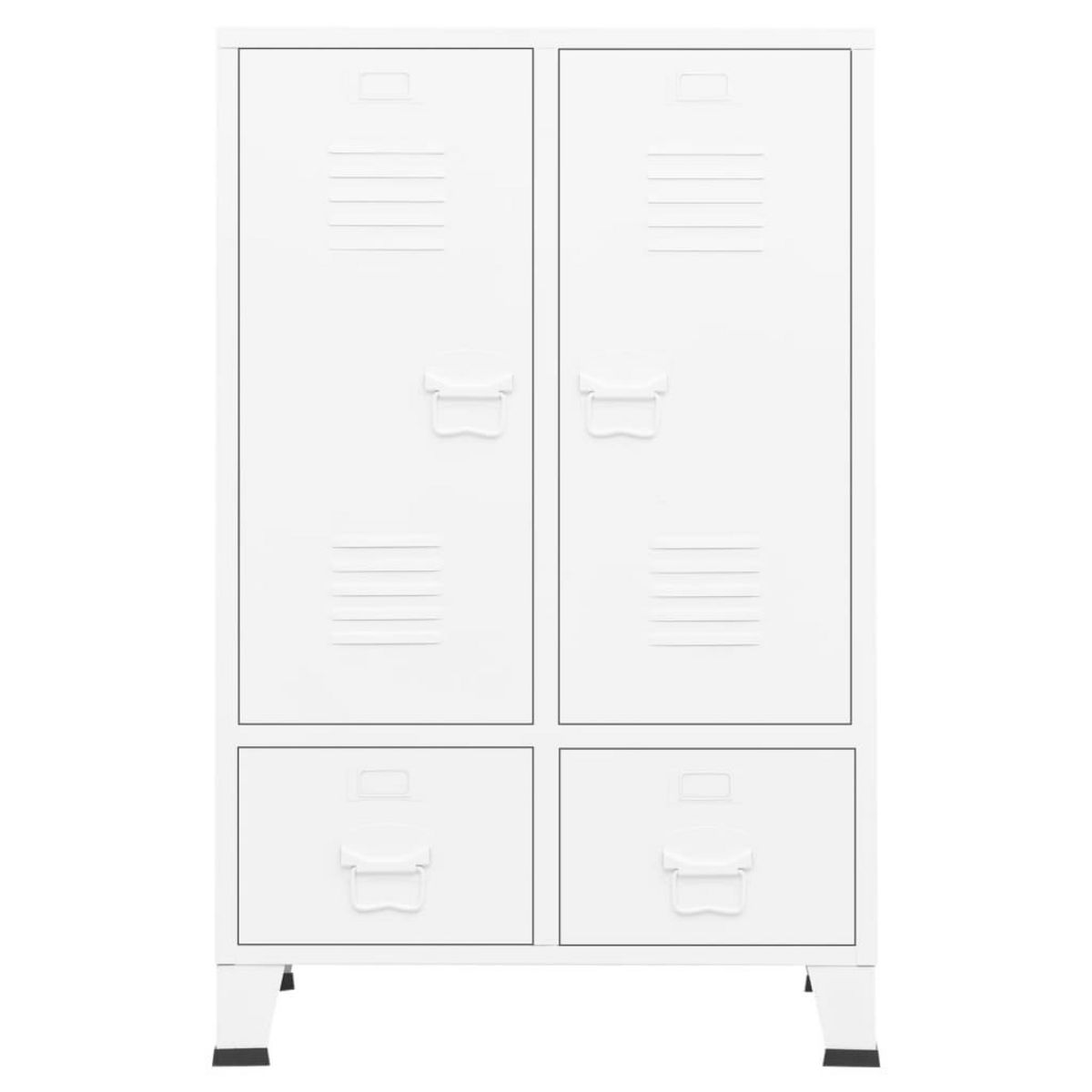 VIDAXL Garde-robe industrielle Blanc 67x35x107 cm Acier