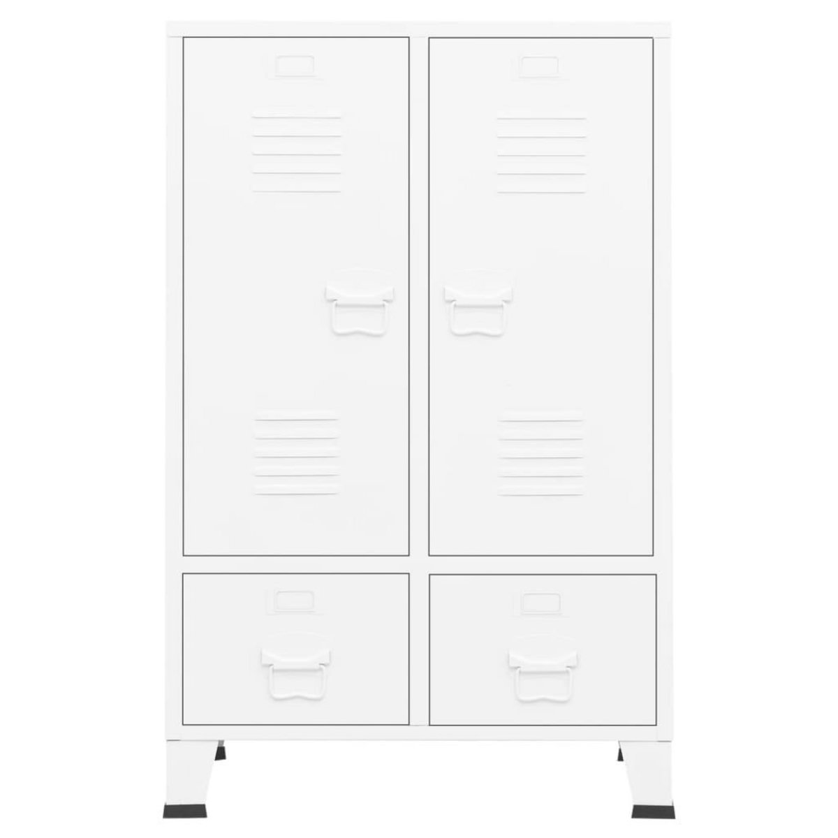 VIDAXL Garde-robe industrielle Blanc 67x35x107 cm Acier