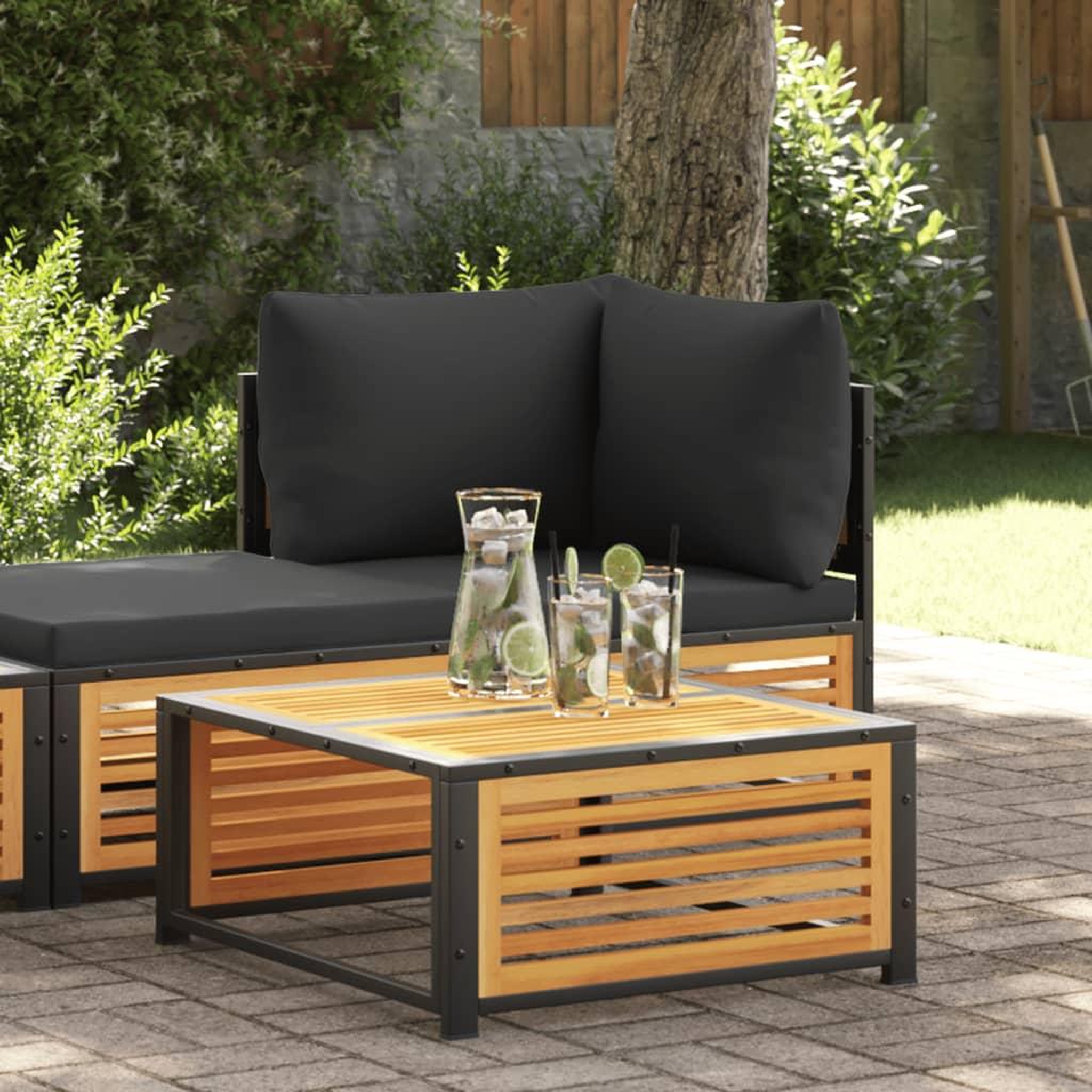 VIDAXL Table de jardin 68x68x30 cm bois massif d'acacia