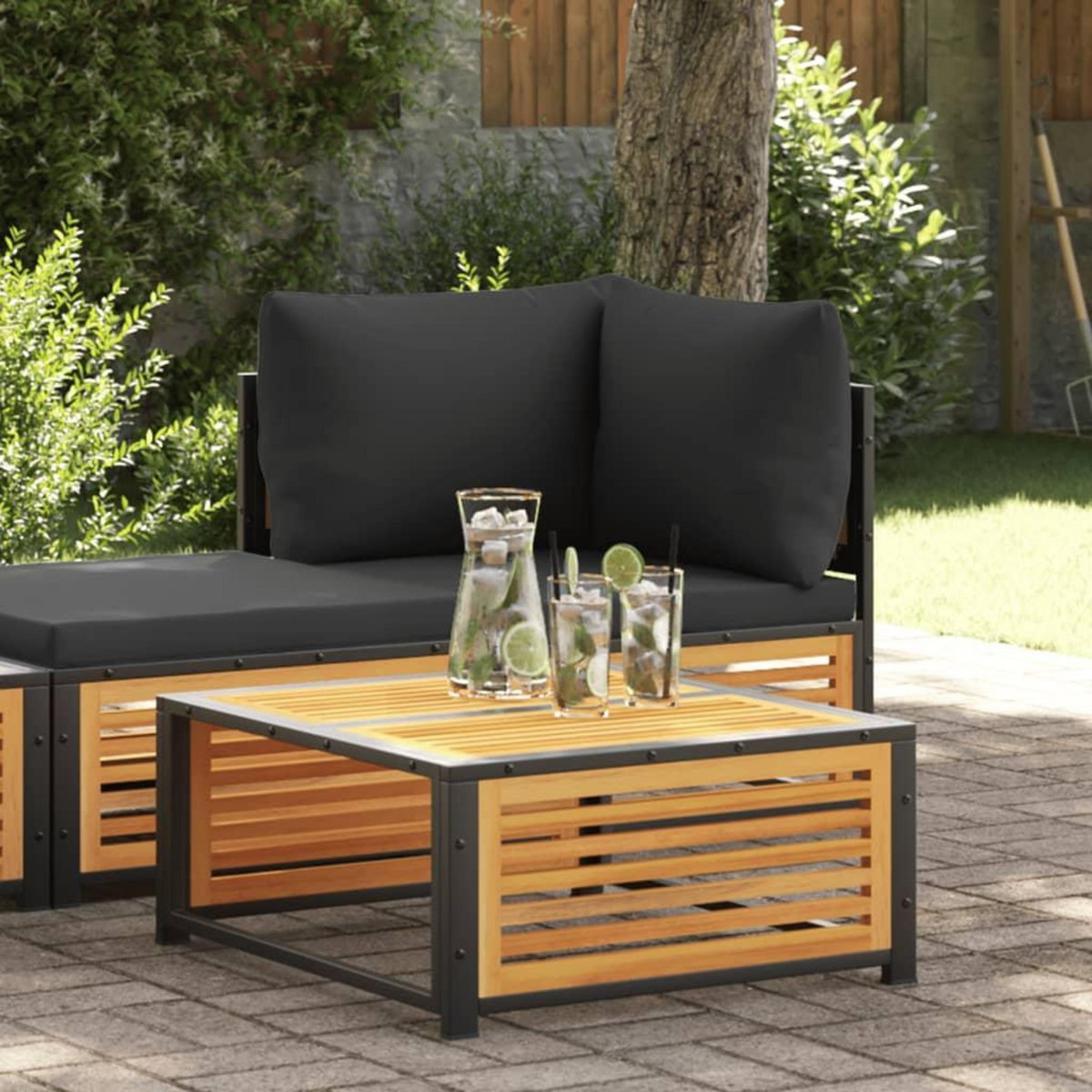 VIDAXL Table de jardin 68x68x30 cm bois massif d'acacia