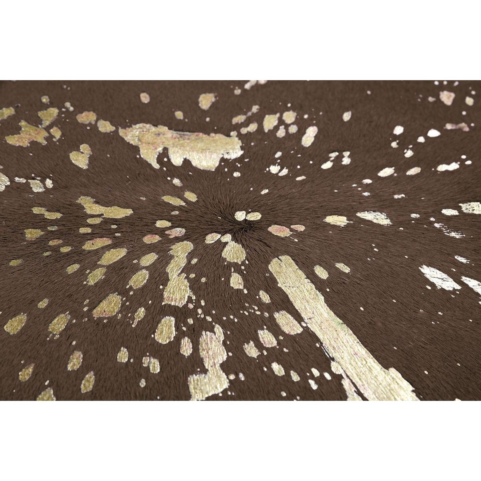 Voir la diapositive 3 : Paris Prix Tapis peau de vache  glam  marron & or
