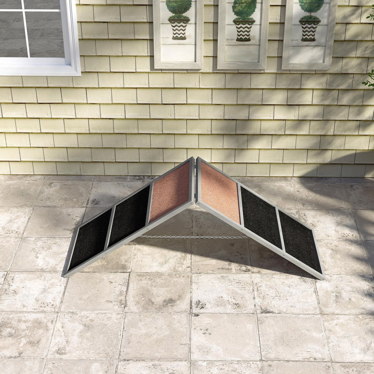 PAWHUT Rampe d'agilité pour chien cadre en A surface antidérapante gris