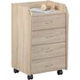 Voir la diapositive 1 : Caisson rangement pour bureau 4 tiroirs L40cm JOVI