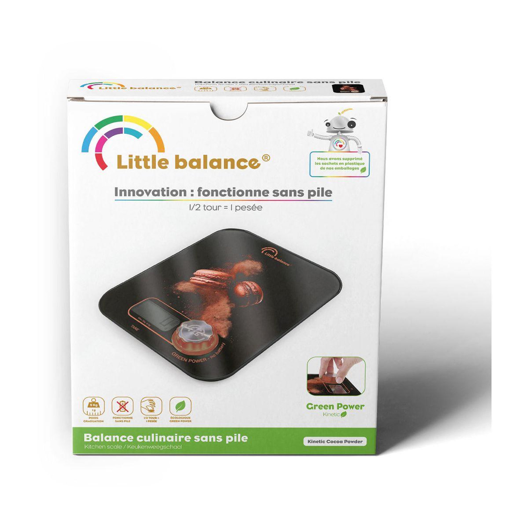 Voir la diapositive 5 : LITTLE BALANCE Balance de cuisine cocoa powder - sans pile - kinetic