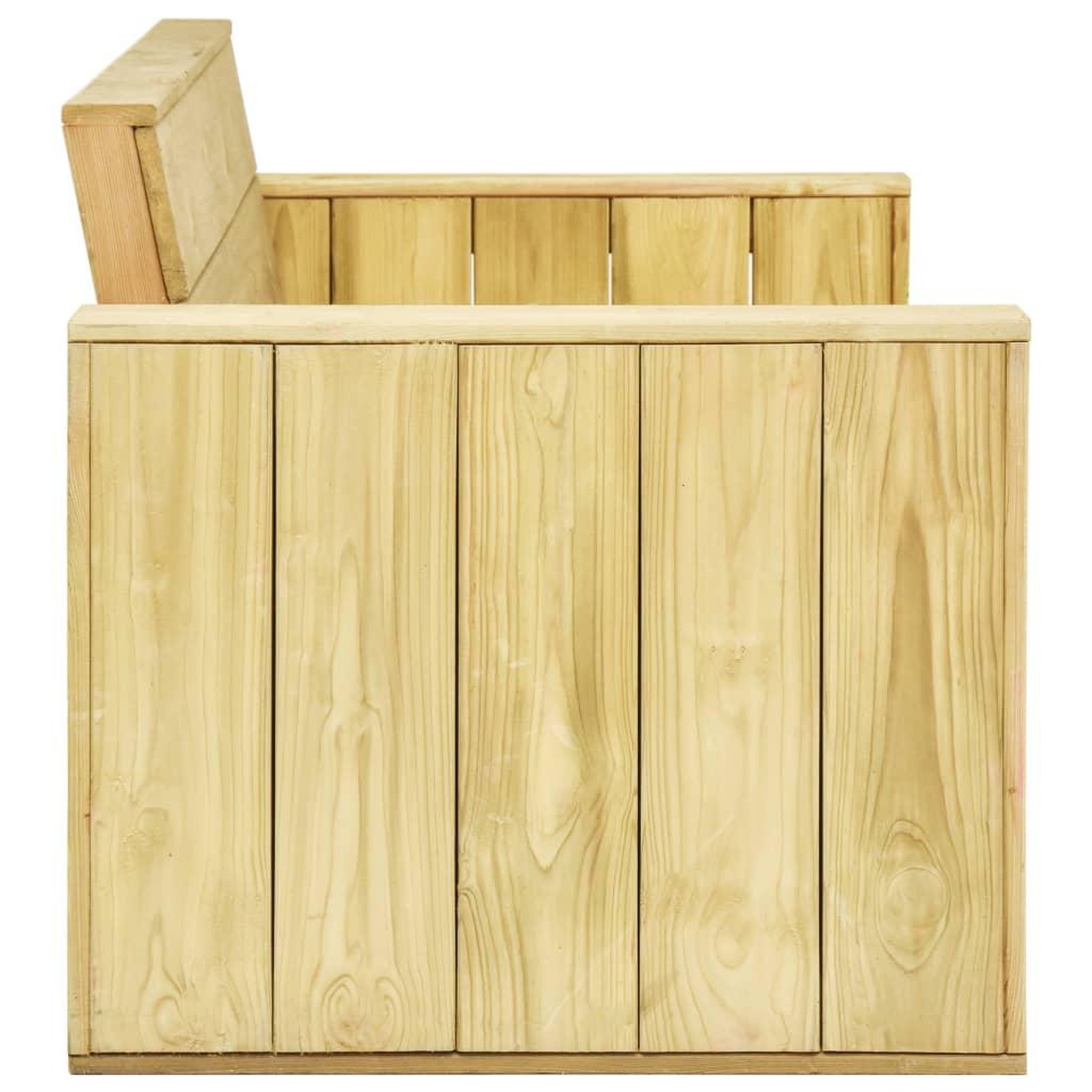 Voir la diapositive 5 : VIDAXL Salon de jardin 3 pcs Bois de pin impregne