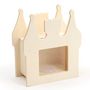 Voir la diapositive 2 : Graine créative Tirelire château en bois 10,5 x 12 cm