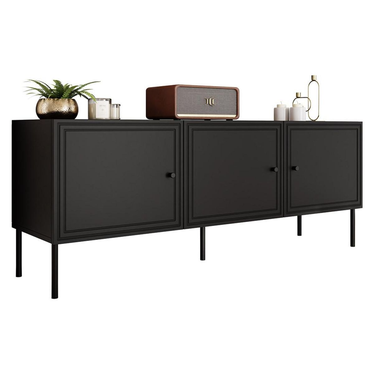 BEST MOBILIER Lavaggi - meuble tv - 3 portes - 150 cm