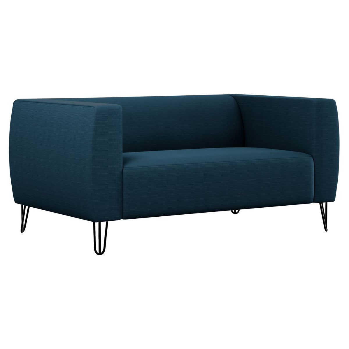 Canapé fixe 2 places pieds épingles tissu JULIO