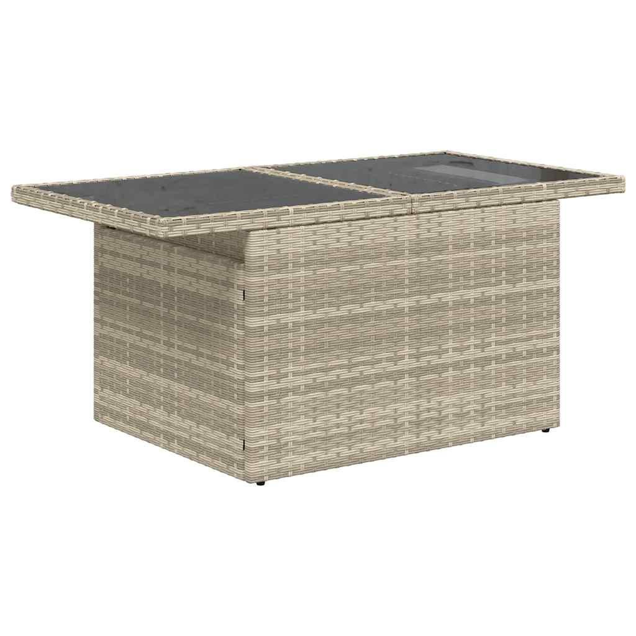 Voir la diapositive 3 : VIDAXL Salon de jardin 9 pcs avec coussins gris clair resine tressee