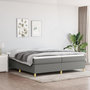 Voir la diapositive 1 : VIDAXL Sommier a lattes de lit avec matelas Gris fonce 200x200cm Tissu