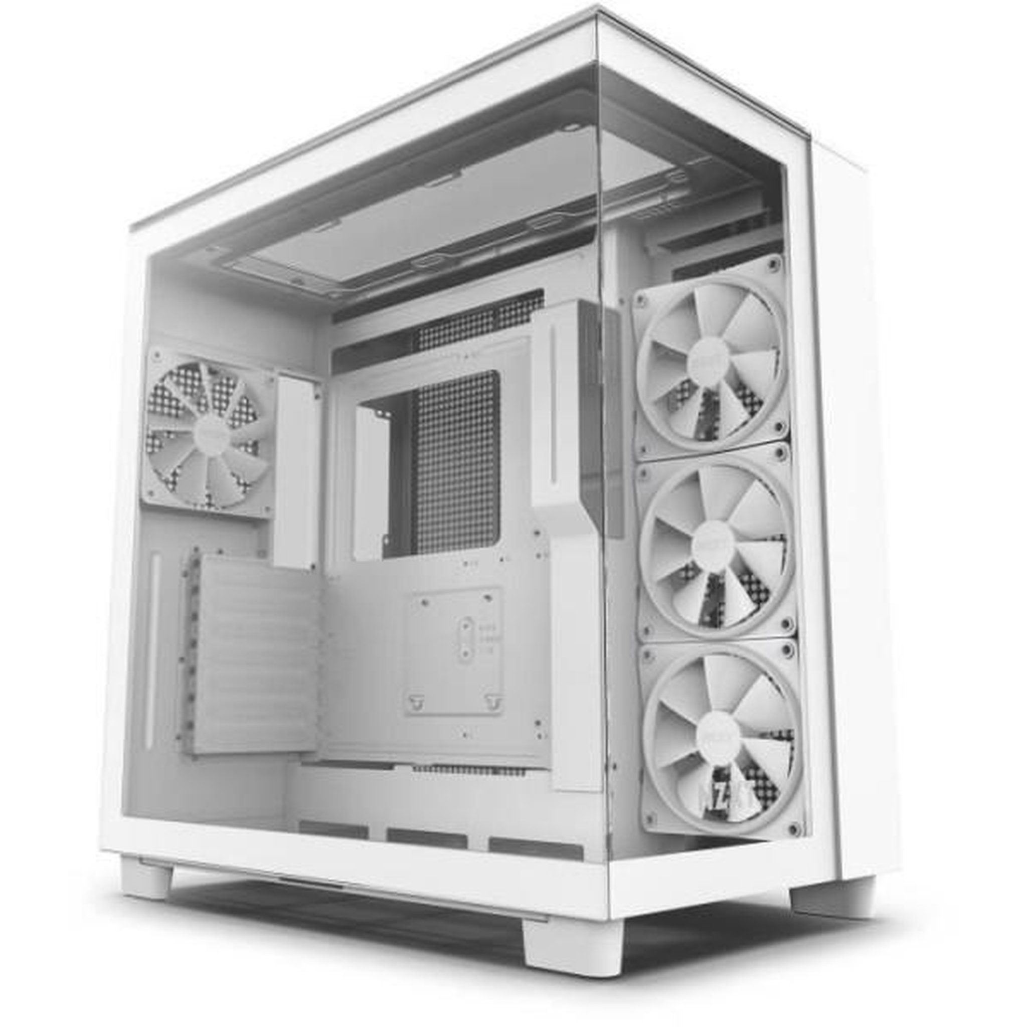 NZXT Boitier moyen-tour - nzxt - h9 elite - verre trempé - support rgb - blanc