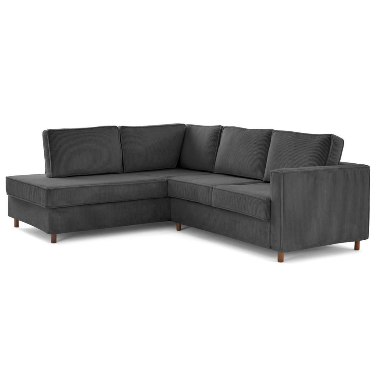 LISA DESIGN Jake - canapé déhoussable d'angle gauche 5 places en velours côtelé