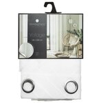 ATMOSPHERA Voilage brodé en losanges Blanc 140x240 cm