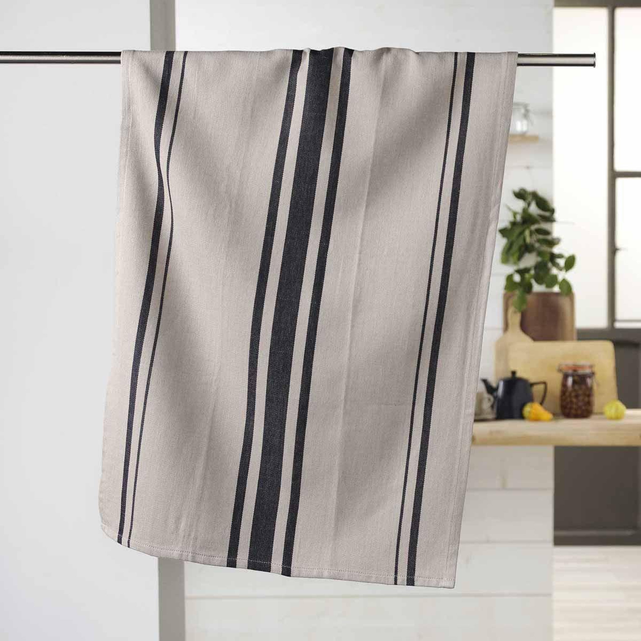 Voir la diapositive 2 : Douceur d'Intérieur Torchon en coton tissé  comptoir  50x70cm lin