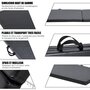 HOMCOM Tapis de gymnastique yoga pilates fitness pliable portable grand confort 180L x 60l x 5H cm revêtement synthétique noir