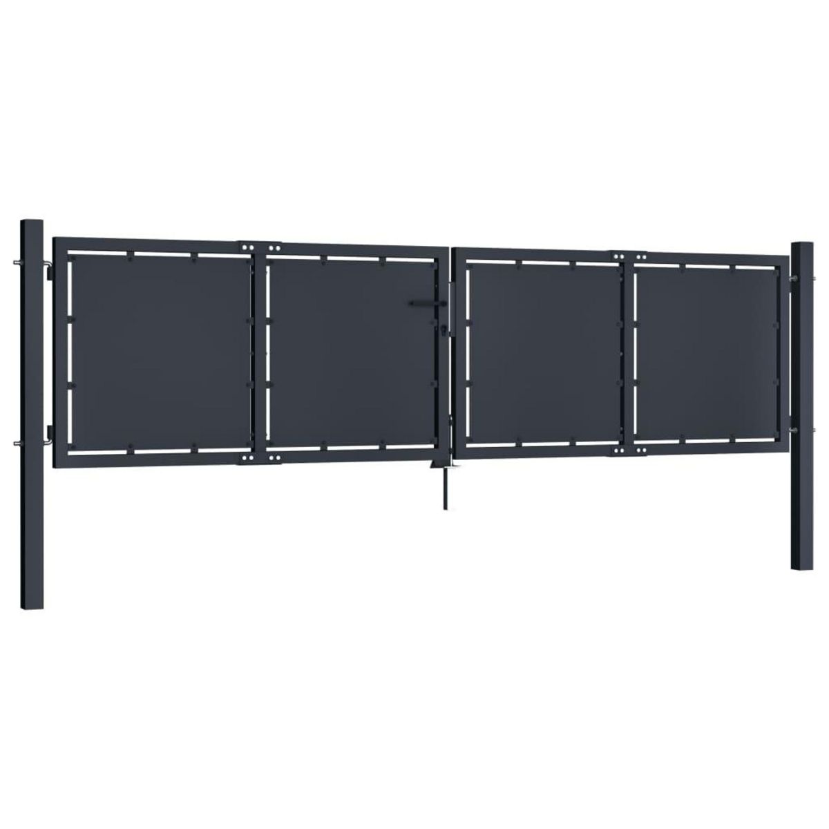 VIDAXL Portail de jardin Acier 300 x 100 cm Anthracite