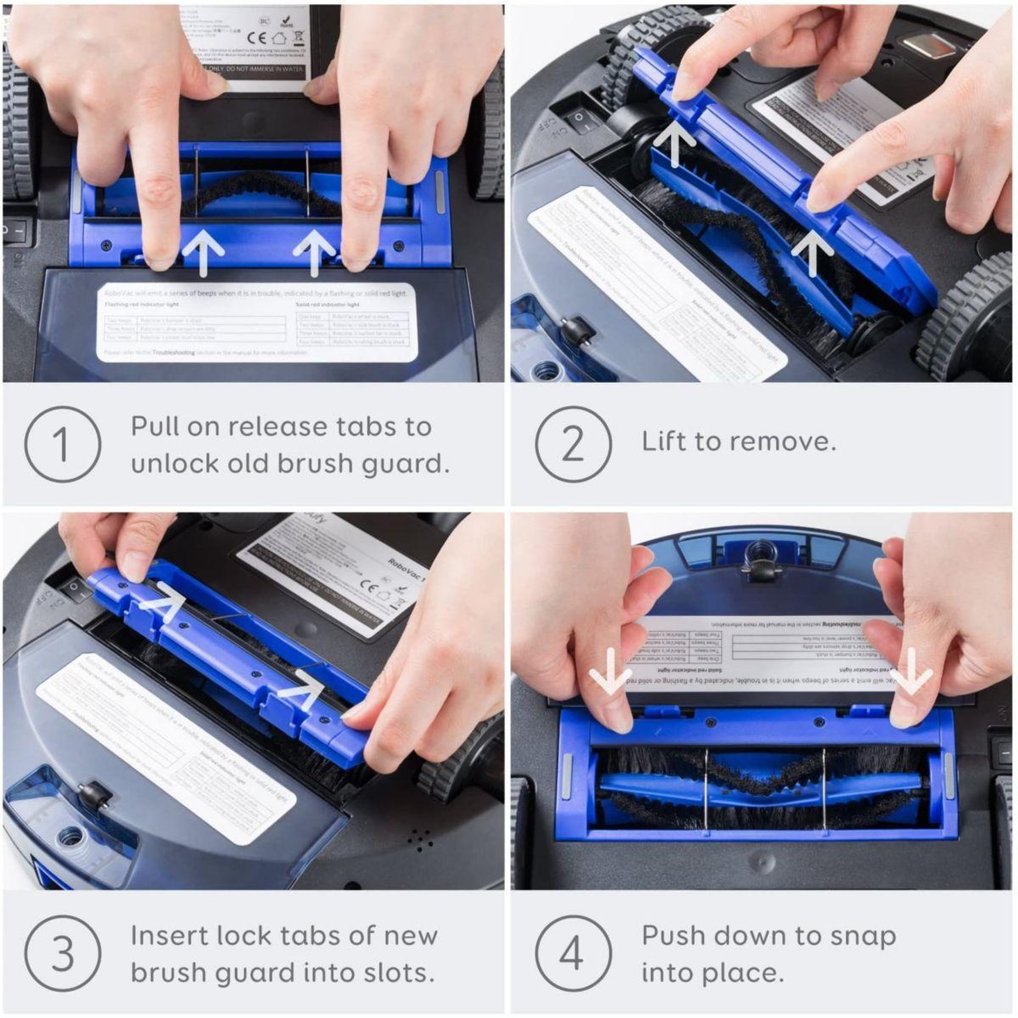Voir la diapositive 2 : EUFY Brosse protection brosse principale robovac 11s 15c 30c 35c