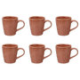 Voir la diapositive 1 : SECRET DE GOURMET Lot de 6 Mugs Design  Zoé  35cl Corail