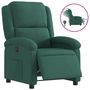Voir la diapositive 2 : VIDAXL Fauteuil inclinable electrique vert fonce velours