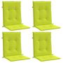 Voir la diapositive 3 : VIDAXL Coussins de chaise de jardin a dossier bas lot de 4 vert vif