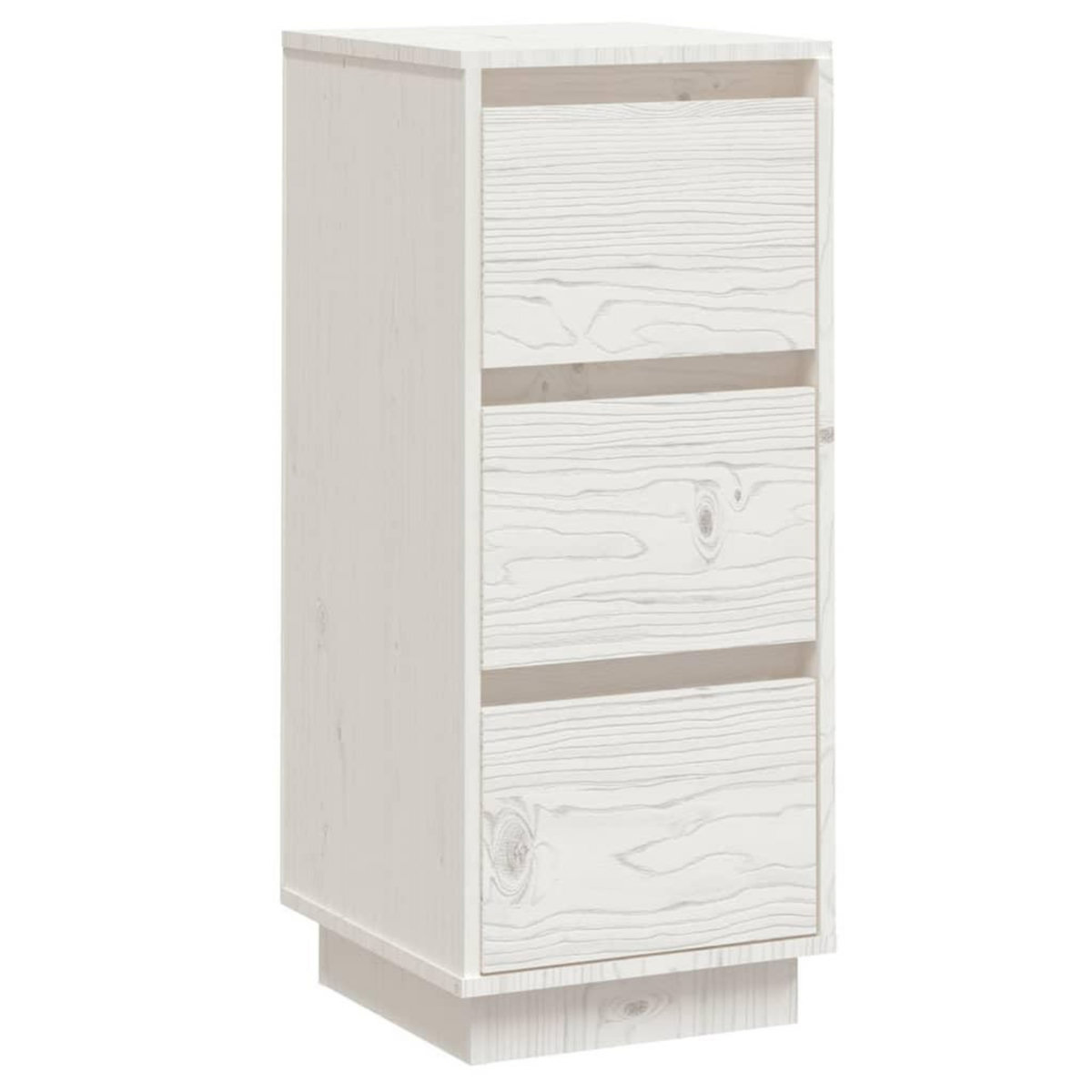 VIDAXL Buffet Blanc 32x34x75 cm Bois massif de pin