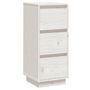 Voir la diapositive 2 : VIDAXL Buffet Blanc 32x34x75 cm Bois massif de pin