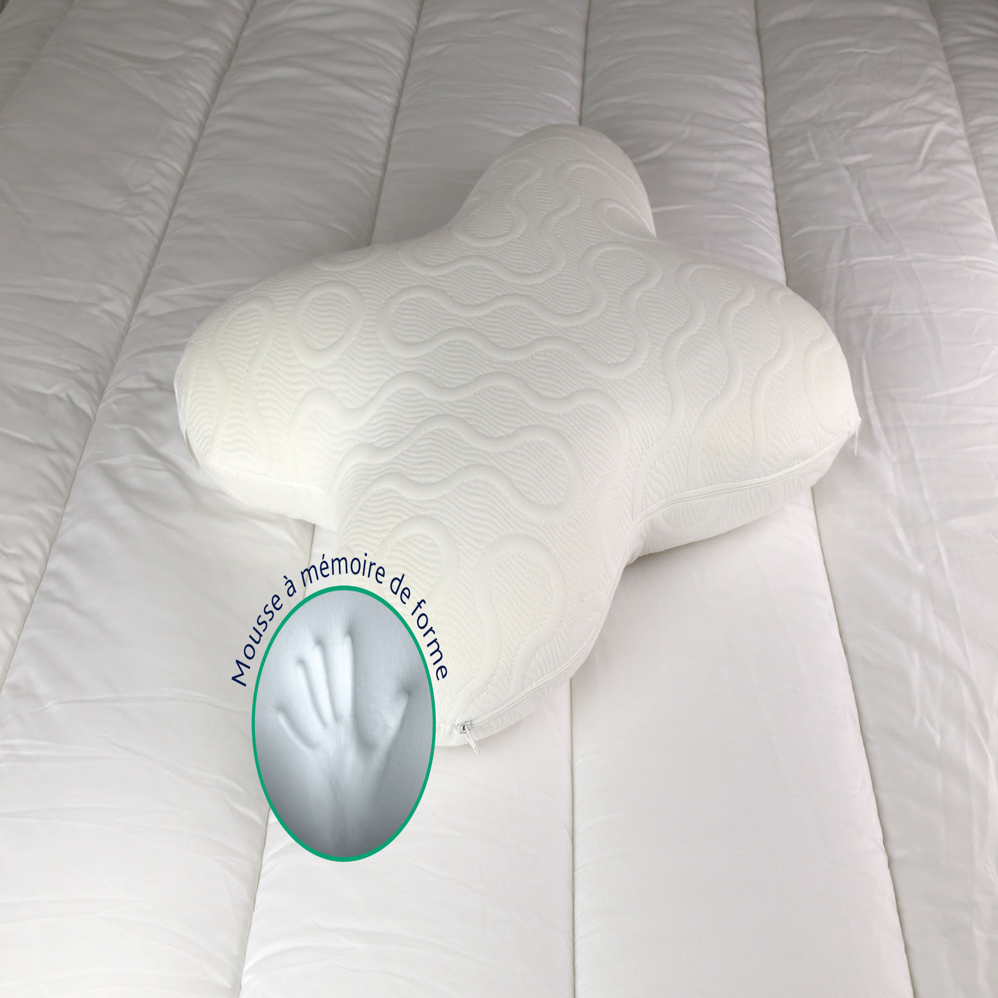 Voir la diapositive 2 : DODO Oreiller ergonomique polyester DODO PAPILLON
