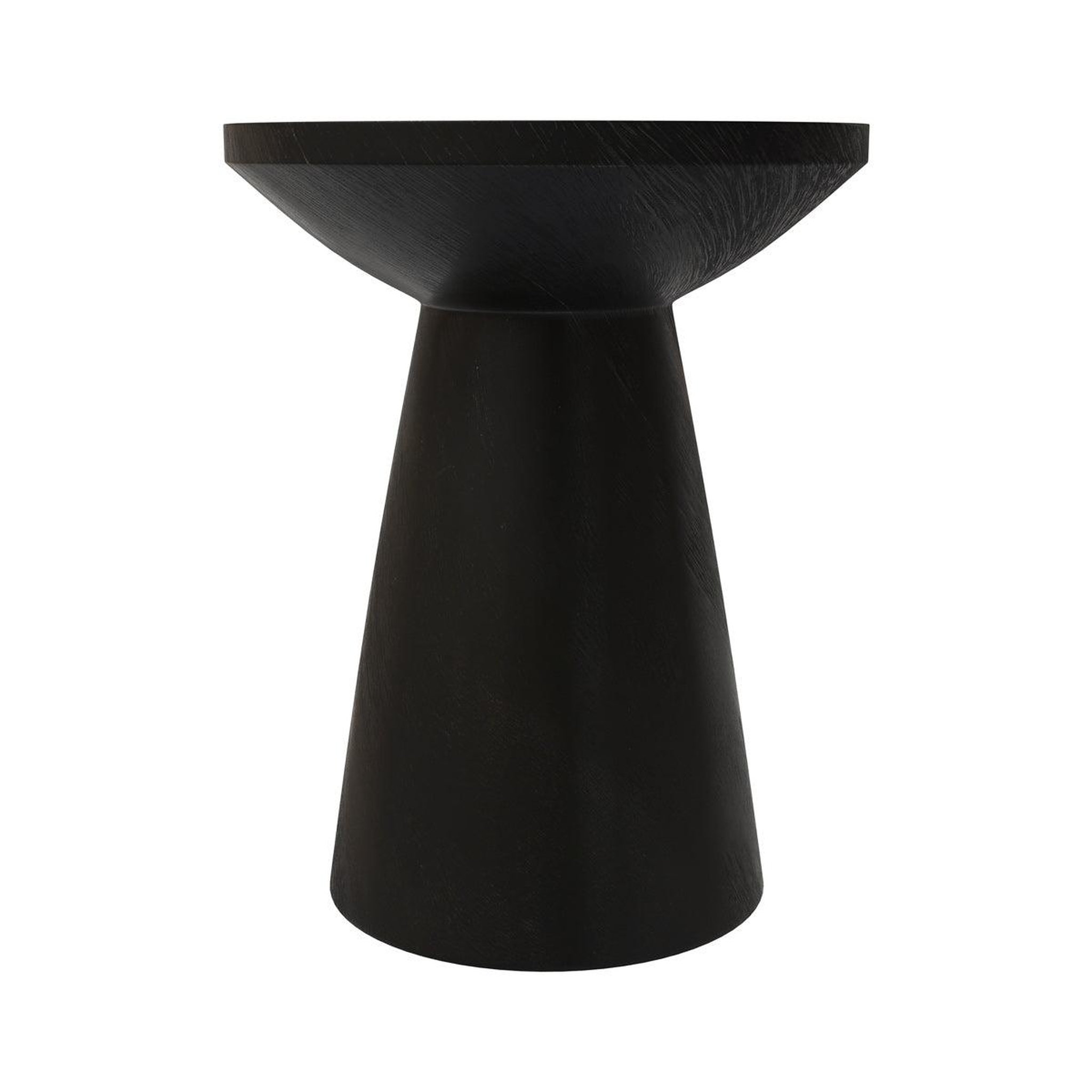 Voir la diapositive 5 : MAISON PAVANE Table d'appoint noire en bois de suar d40 cm-lowa