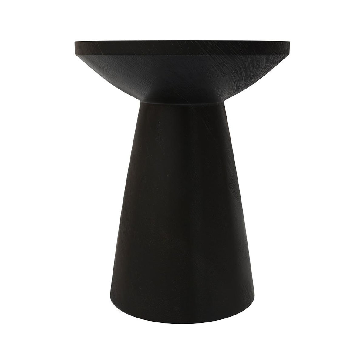 MAISON PAVANE Table d'appoint noire en bois de suar D40 cm-Lowa