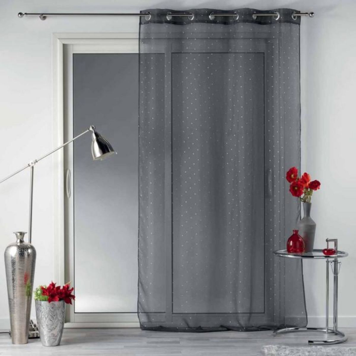 Paris Prix Rideau Voilage à Œillets  Orion  140x240cm Anthracite