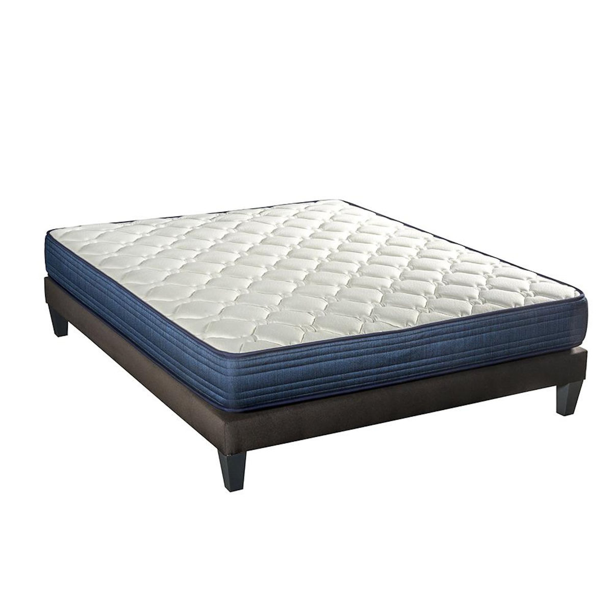 BELLECOUR BELLECOUR LITERIE | Ensemble QUINCONCES | Matelas Ressorts ensachés + Sommier Bois