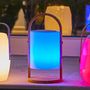 Voir la diapositive 3 : Lumisky Lampe enceinte bluetooth sans fil WOODY Bois Bois H37CM