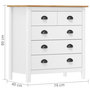 Voir la diapositive 6 : VIDAXL Buffet Hill Blanc 79x40x80 cm Bois de pin solide