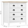 Voir la diapositive 6 : VIDAXL Buffet Hill Blanc 79x40x80 cm Bois de pin solide