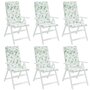 Voir la diapositive 4 : VIDAXL Coussins de chaise a dossier haut lot de 6 modele de feuille