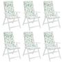Voir la diapositive 4 : VIDAXL Coussins de chaise a dossier haut lot de 6 modele de feuille