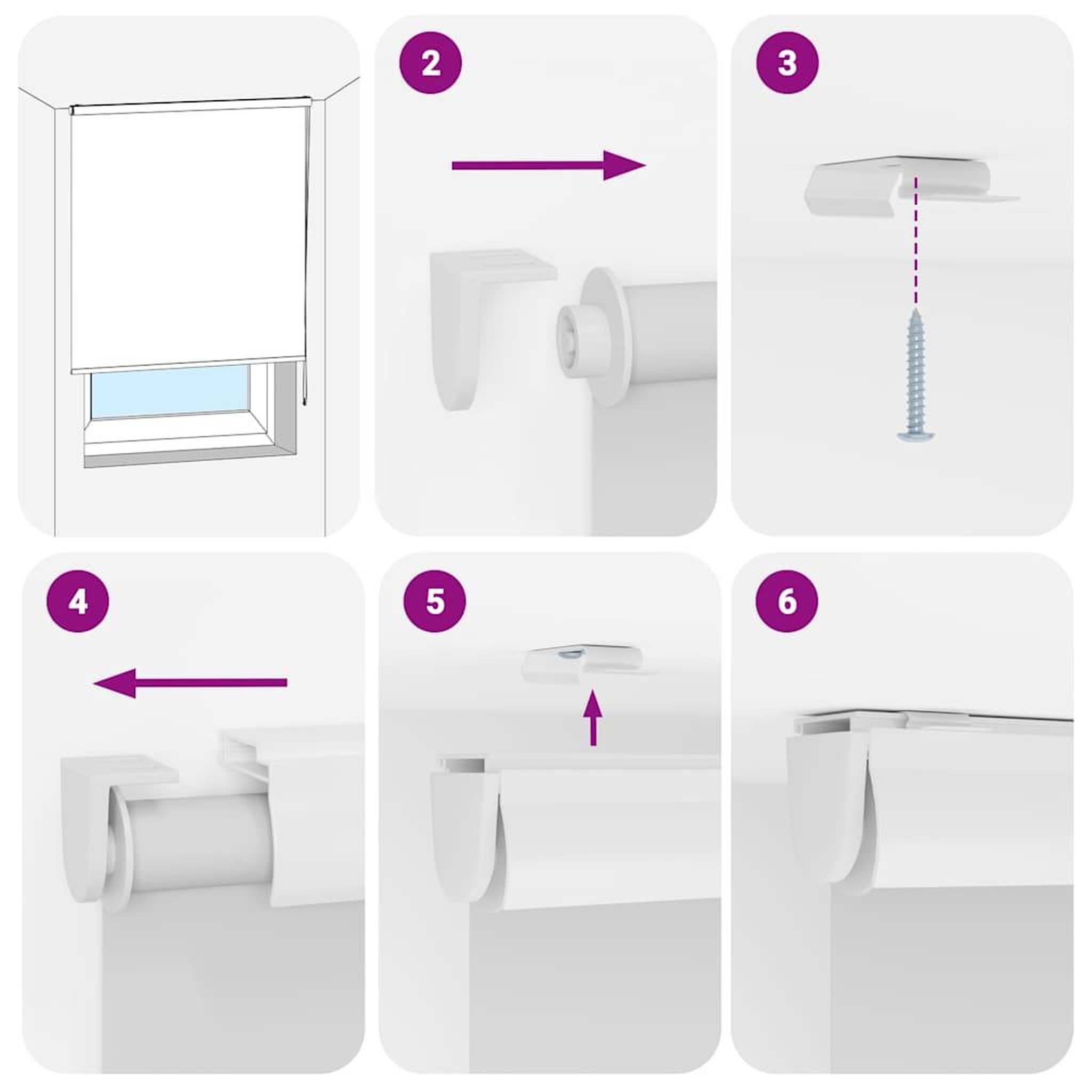 Voir la diapositive 5 : VIDAXL Store enrouleur de douche avec cassette largeur du tissu 96 cm