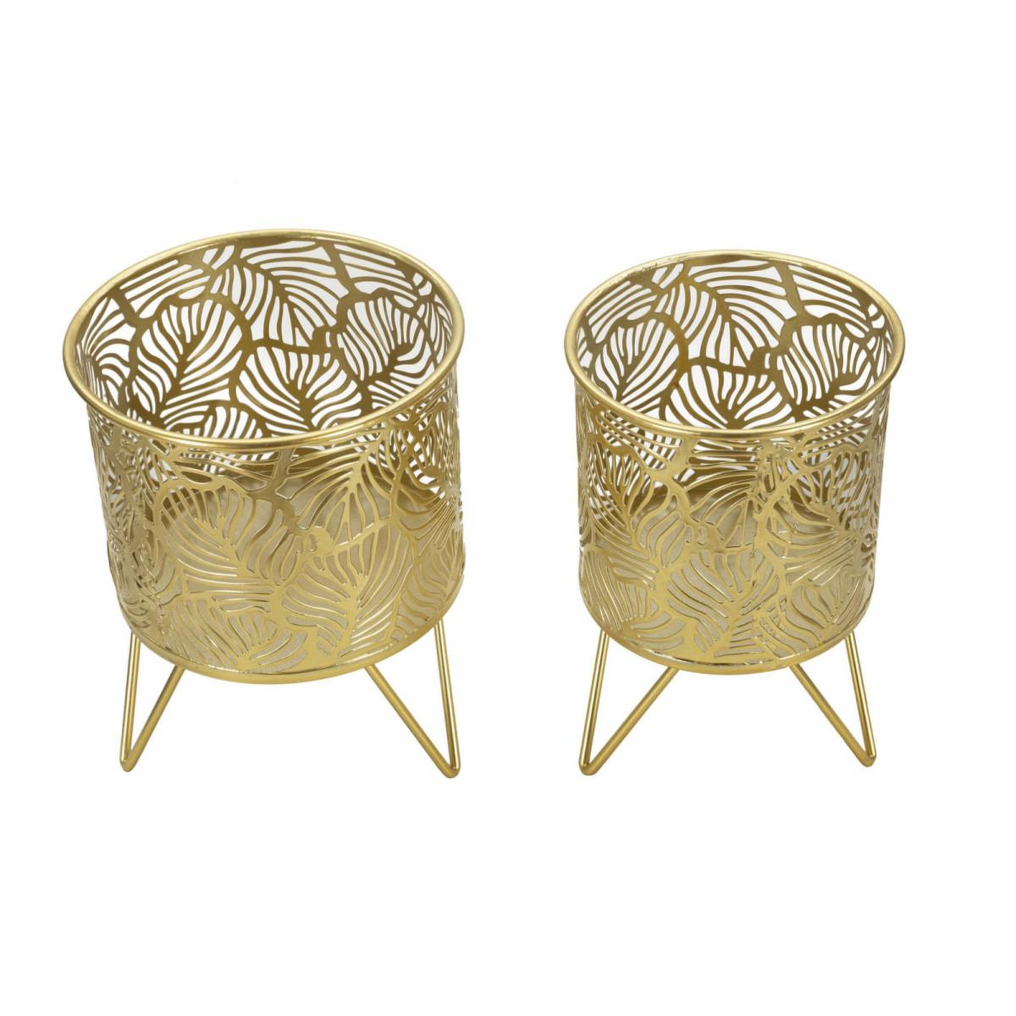 Voir la diapositive 2 : Paris Prix Lot de 2 cache-pots design  naty  20cm or