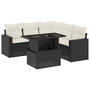 Voir la diapositive 2 : VIDAXL Salon de jardin 6 pcs avec coussins noir resine tressee