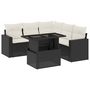 Voir la diapositive 2 : VIDAXL Salon de jardin 6 pcs avec coussins noir resine tressee