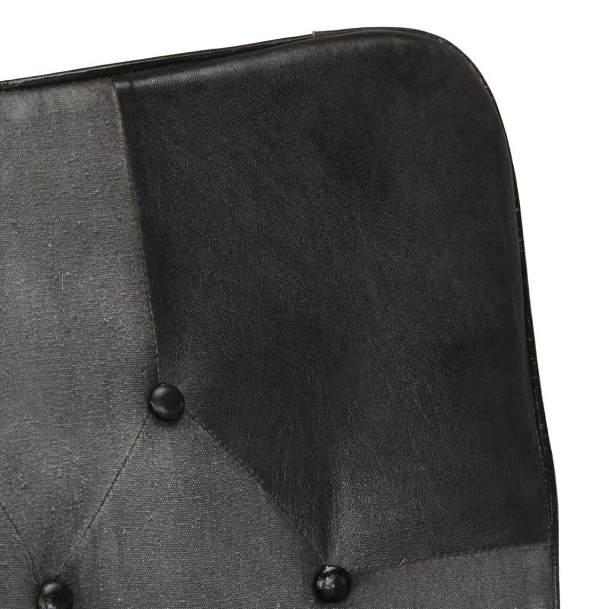 Voir la diapositive 5 : VIDAXL Chaise a bascule Noir Cuir veritable et toile