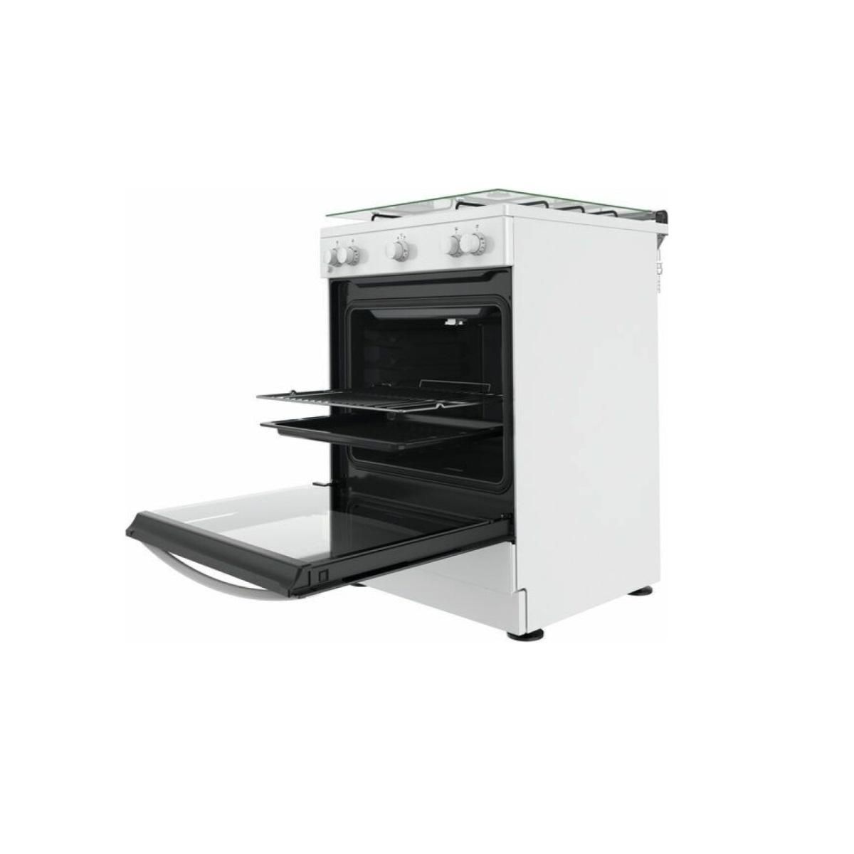Indesit Cuisinière gaz 71l 4 feux blanc - IS67G1KMW/E