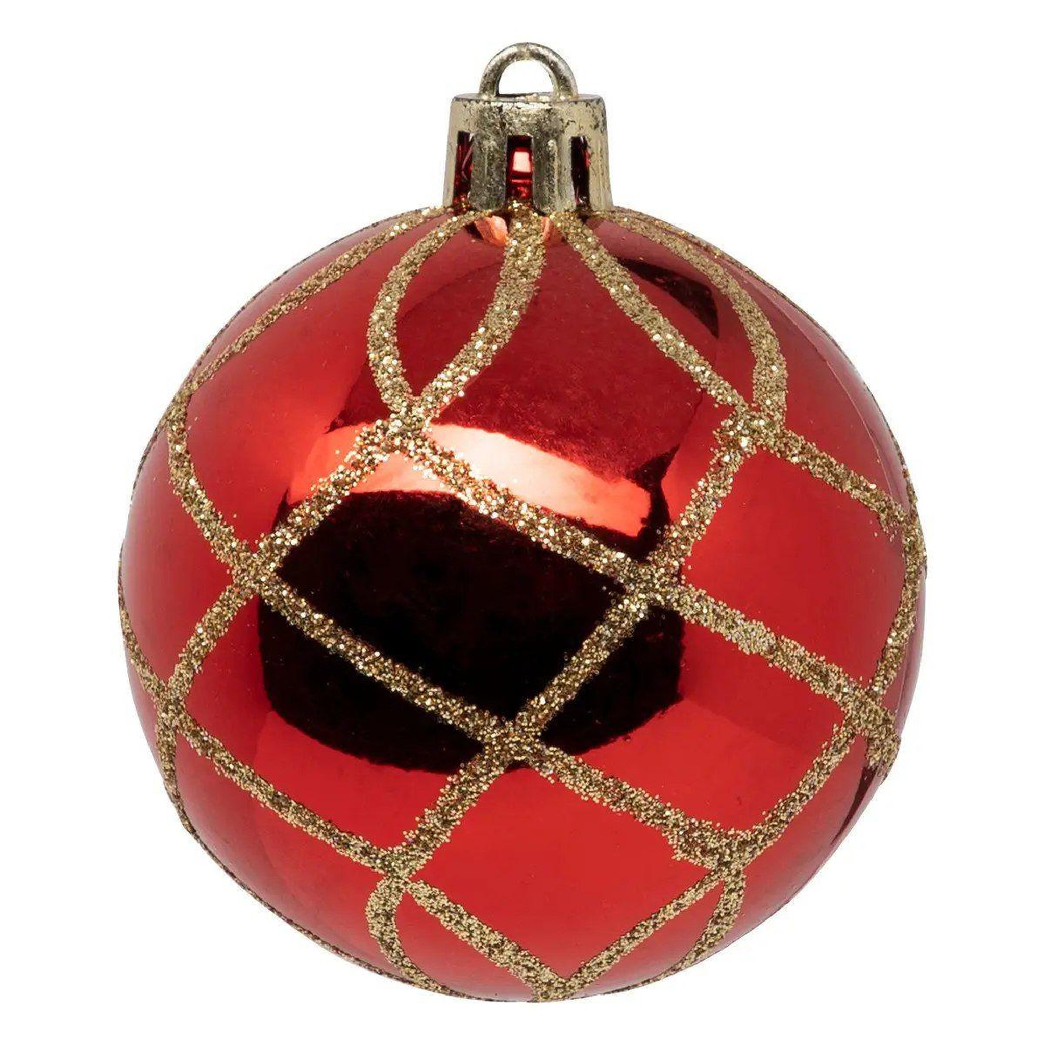 Voir la diapositive 4 : ATMOSPHERA Lot de 25 boules de noël  maison des couleurs  6cm rouge & or