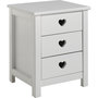 Voir la diapositive 4 : Paris Prix Pack - Lit Enfant, Sommier, Chevet & Armoire 2 Portes  Amori  90x200cm Blanc