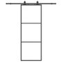 Voir la diapositive 2 : VIDAXL Porte coulissante kit de quincaillerie noir 76x205 cm verre ESG