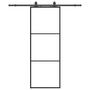Voir la diapositive 2 : VIDAXL Porte coulissante kit de quincaillerie noir 76x205 cm verre ESG
