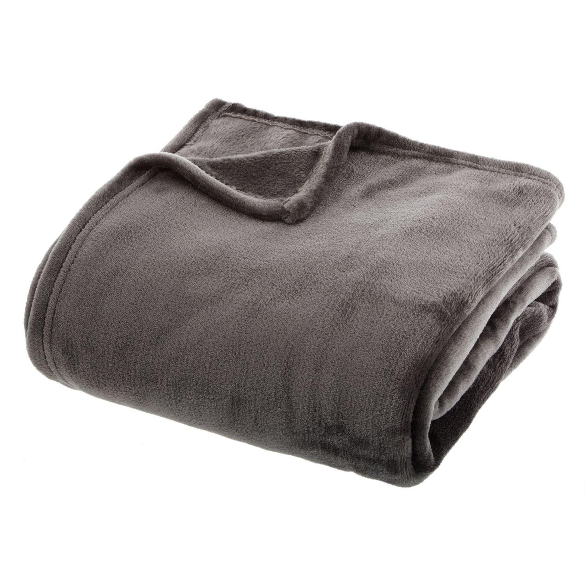 Voir la diapositive 1 : ATMOSPHERA Grand plaid en Flanelle uni