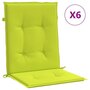 Voir la diapositive 2 : VIDAXL Coussins de chaise de jardin a dossier bas lot de 6 vert vif